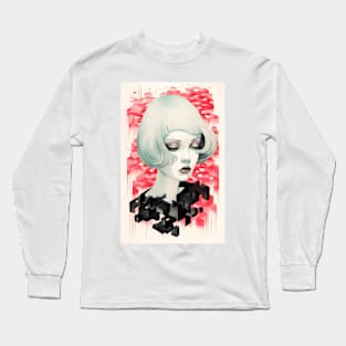 Ethereal Riso Lady: Grace in Print Long Sleeve T-Shirt